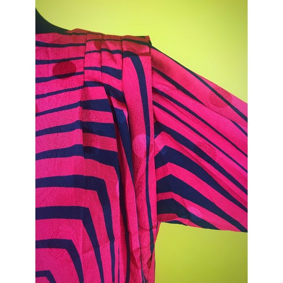 Vintage J.S.J. Red/Black Swirl Dress - Picture 3 of 4